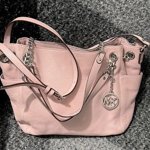Vintage Michael Kors Pink leather purse with chain straps